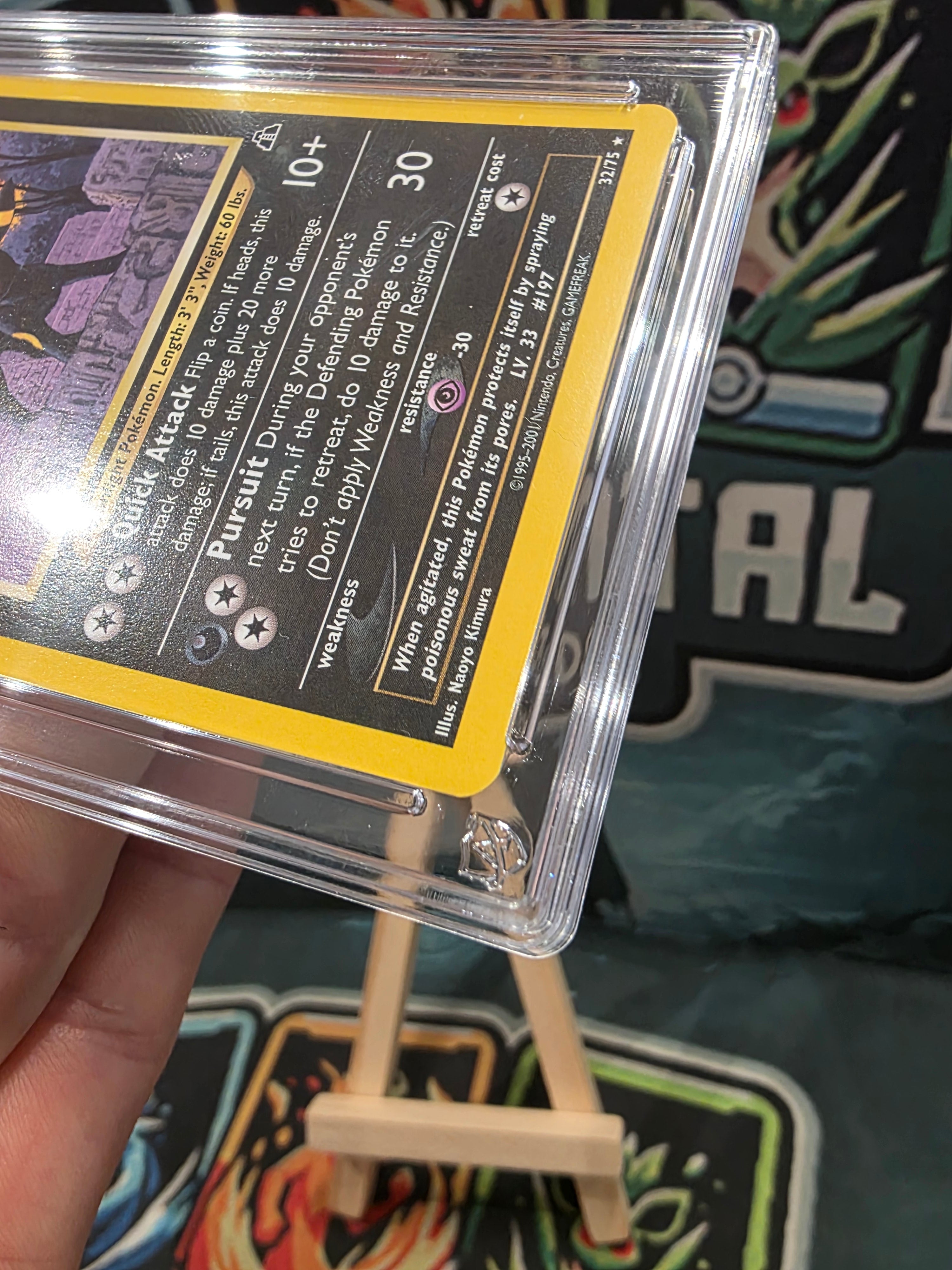 Umbreon 32/75 Rare Non Holo Neo Discovery 2001 ACE 9 Slab