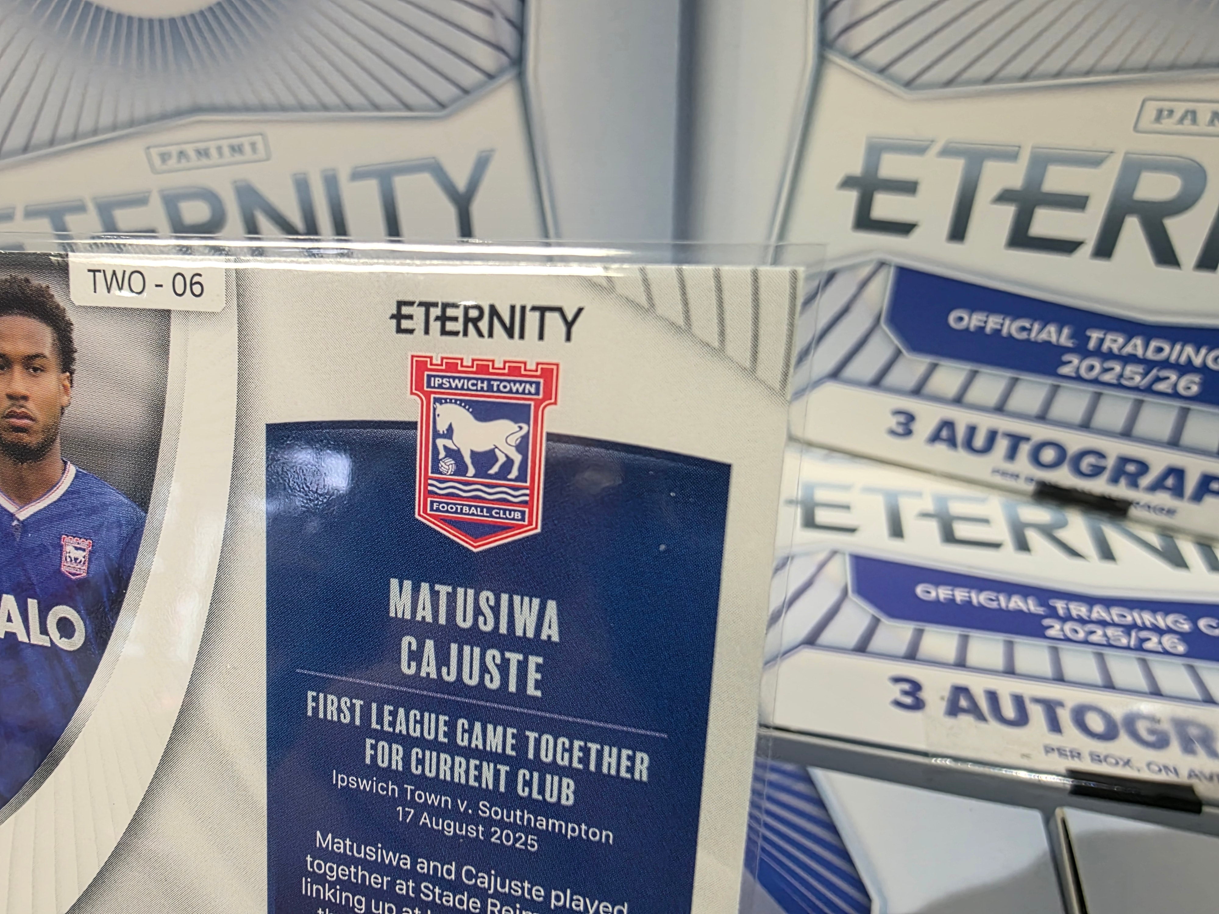 Panini: EFL Eternity Matusiwa/Cajuste 25/50 Twogether Dual Ipswich Town FC