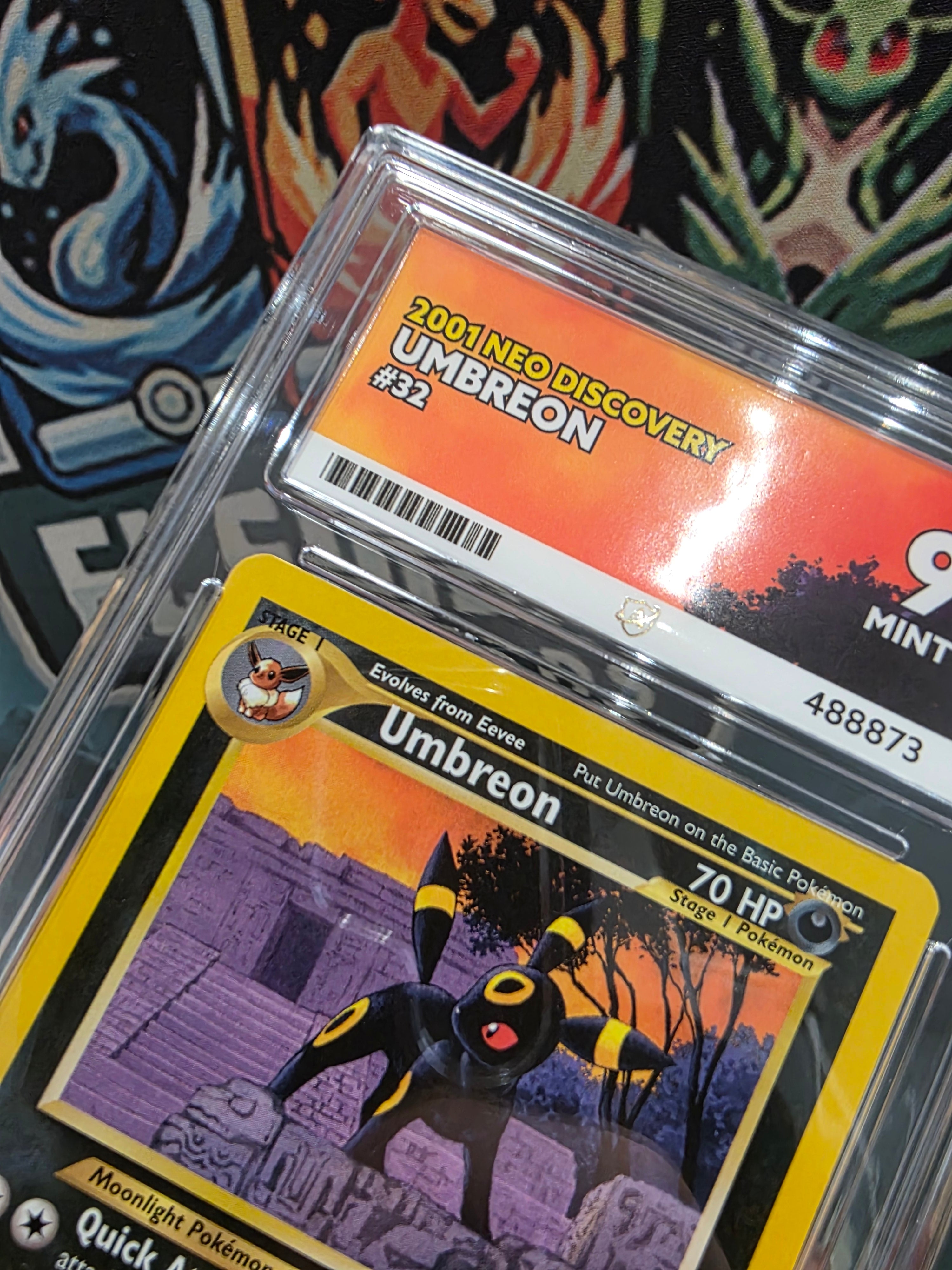 Umbreon 32/75 Rare Non Holo Neo Discovery 2001 ACE 9 Slab