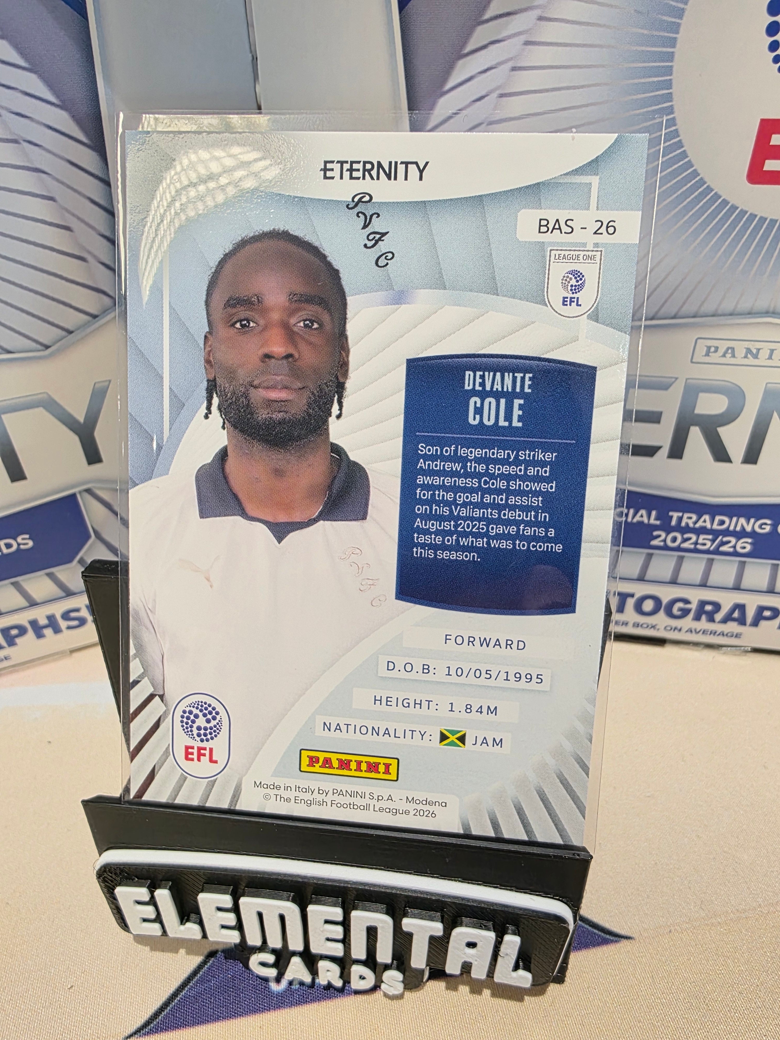 Panini: EFL Eternity Devante Cole 12/25 Port Vale FC Magneta Hit