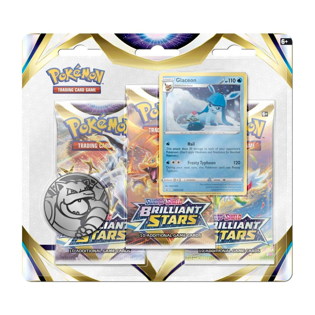 Pokemon TCG: Brilliant Stars Triple Blister (Glaceon Promo)