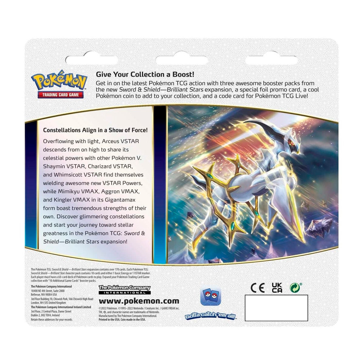Pokemon TCG: Brilliant Stars Triple Blister (Glaceon Promo)
