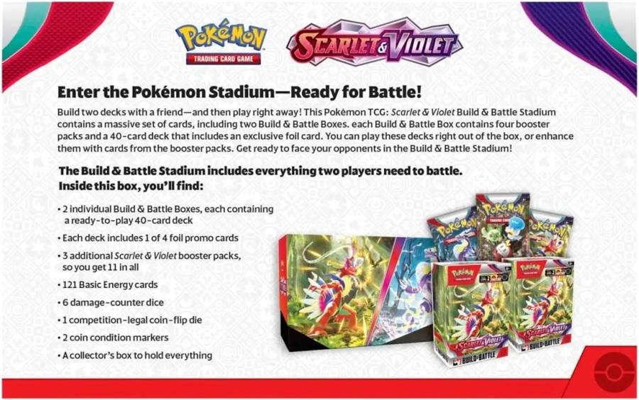 Pokemon TCG: Scarlet & Violet Base Build and Battle Stadium Sealed