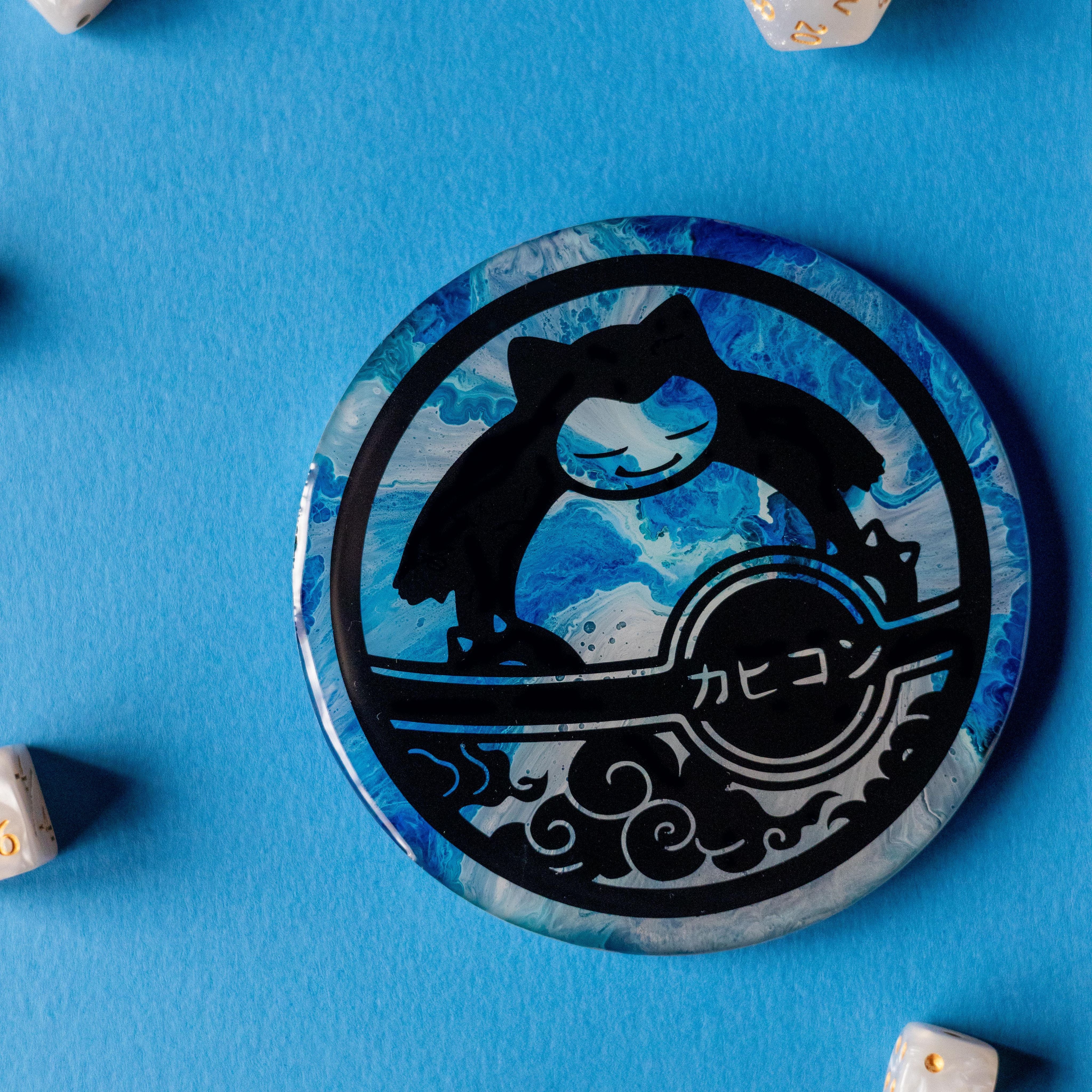 Hand-Made Acrylic Coaster - Snorlax