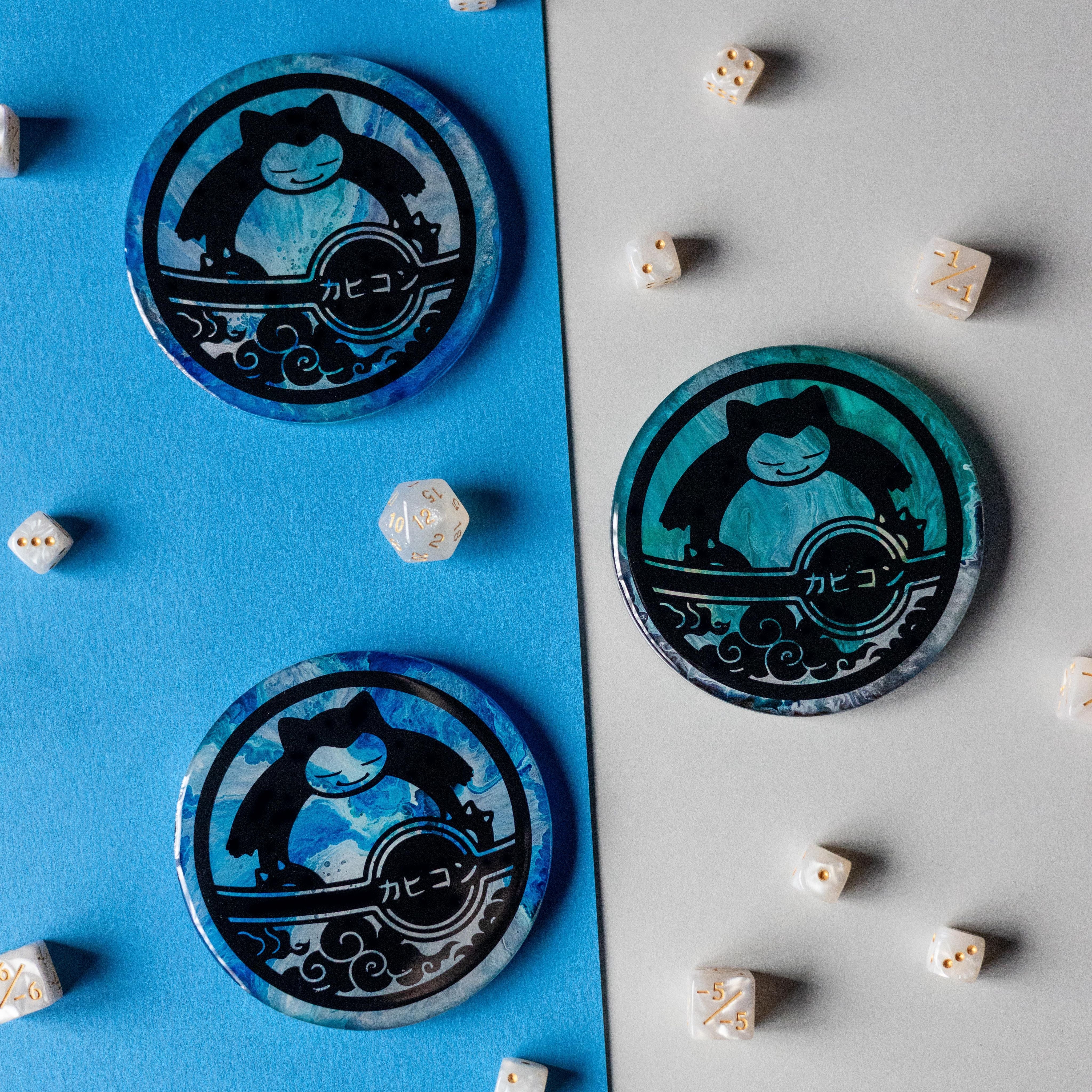 Hand-Made Acrylic Coaster - Snorlax